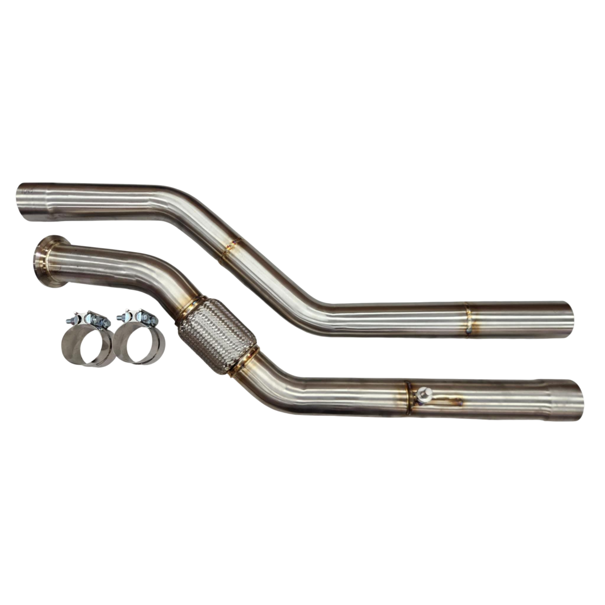 2009-2013 BMW E70 X5D M57 3.0L exhaust delete kit stainless downpipe | Valios Dynamics