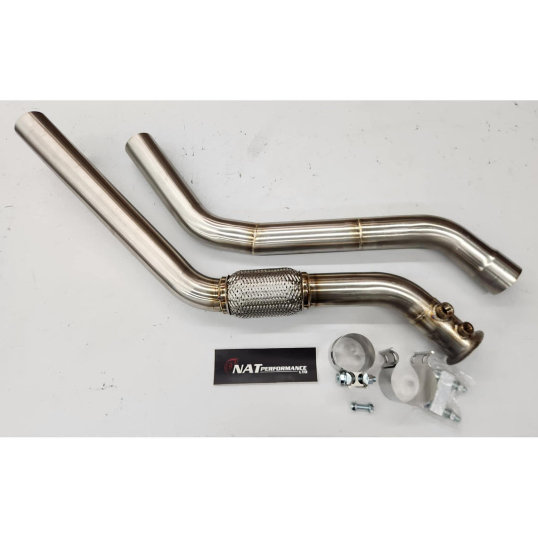 2014-2018 BMW 328D N47 2.0L exhaust delete kit stainless downpipe - F30/F31 | Valios Dynamics