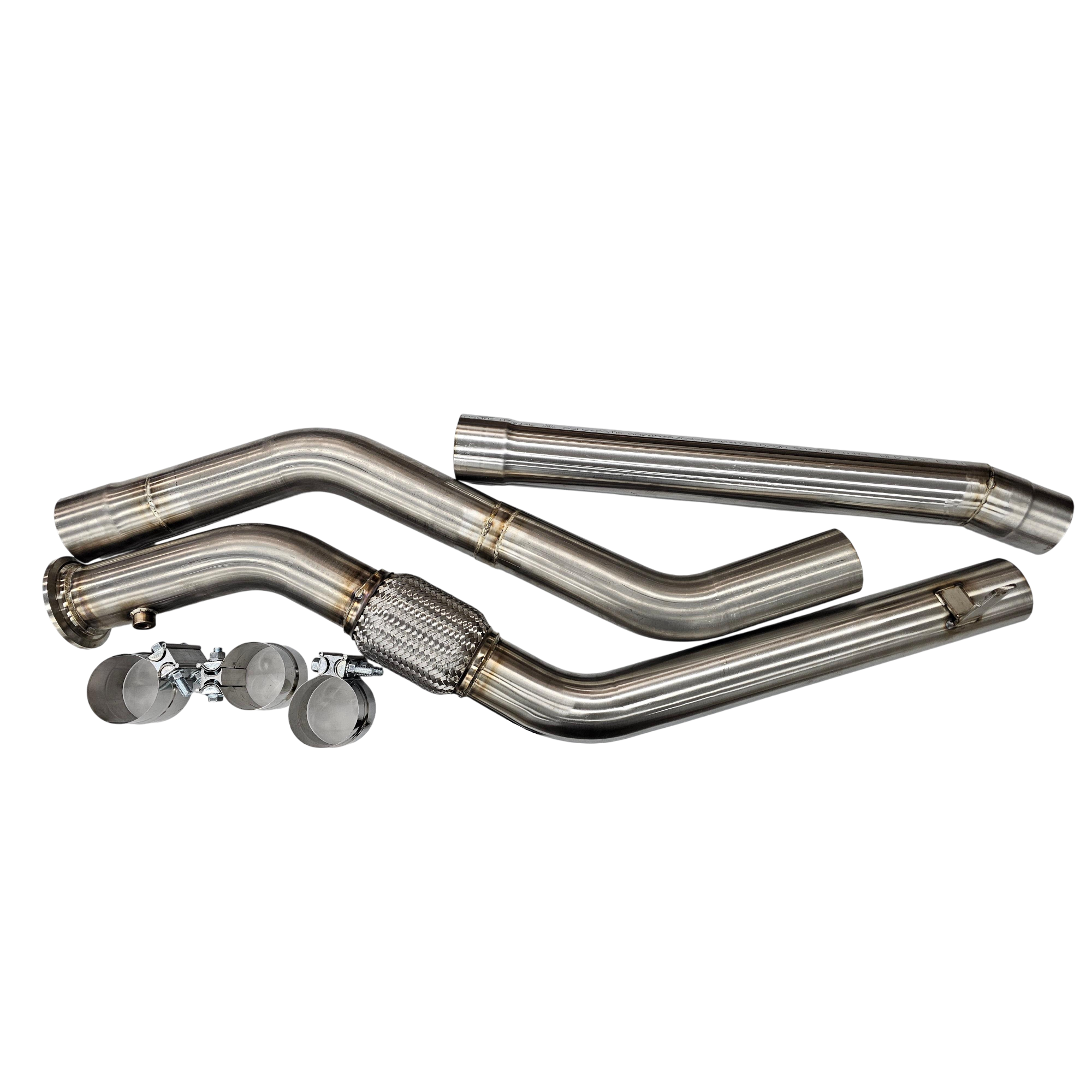 2014-2018 BMW F10 535D N57 3.0L exhaust delete kit stainless downpipe - Valios Dynamics