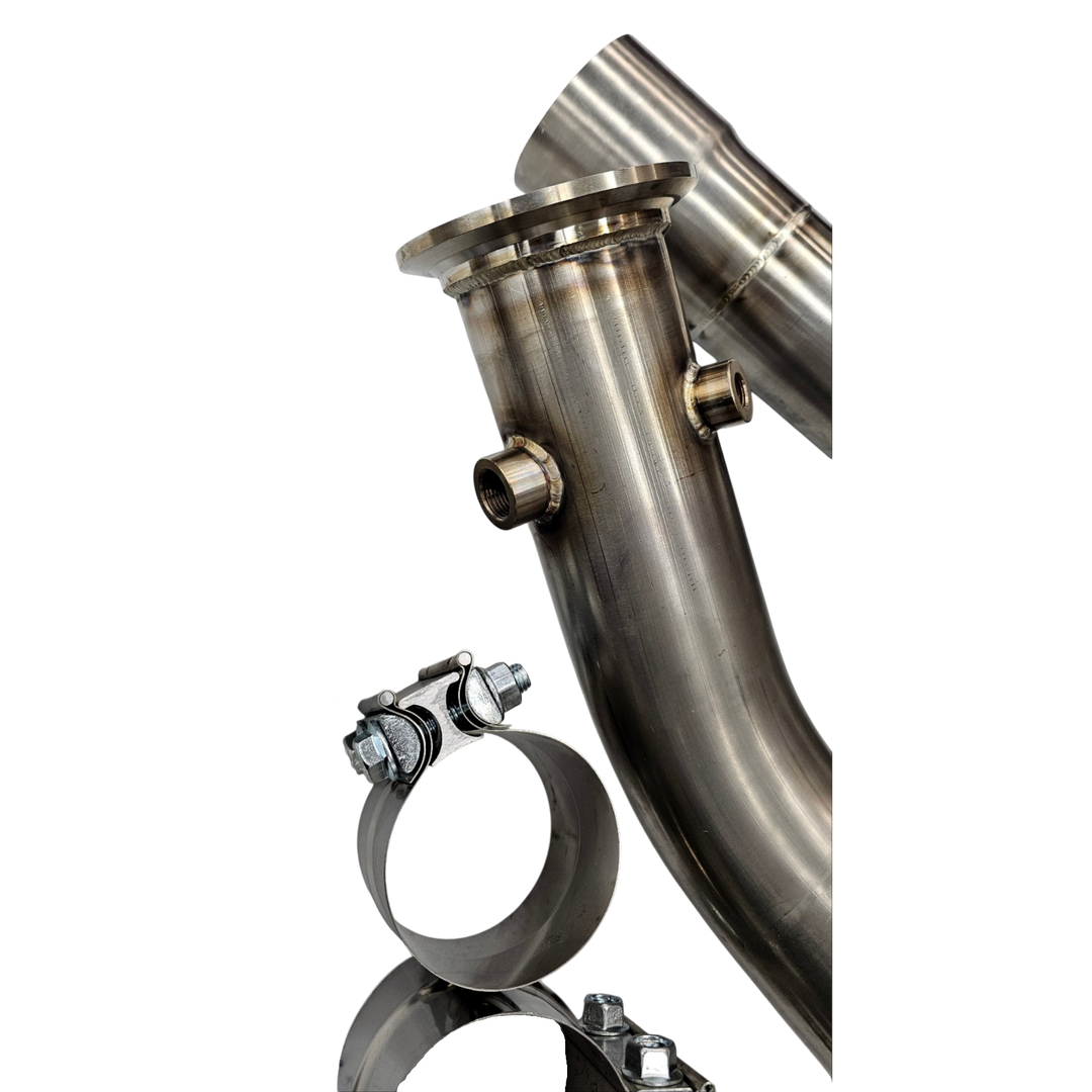 2014-2018 BMW F10 535D N57 3.0L exhaust delete kit stainless downpipe - Valios Dynamics