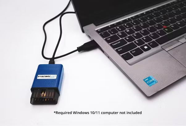 FlashZilla Pro OBD-II ECU flash device for at-home diesel tune loading and switching